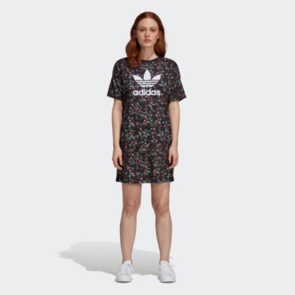 adidas Dresses & Skirts - Adidas Multicolor Floral Print Crewneck Dress
